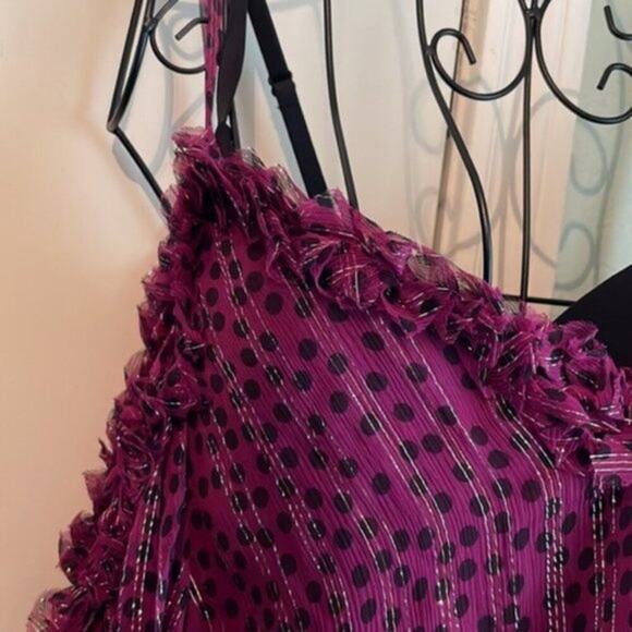 Stella McCartney Women Polka Dot Blouse raspberry colored size 6 - Picture 9 of 12